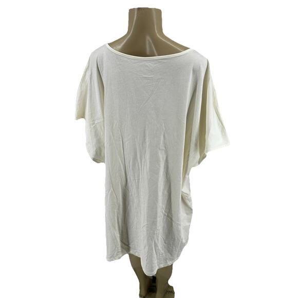 NEW Torrid Plus Size 4X Women COTTON EYELET INSET DOLMAN SHORT SLEEVE TEE AC10 - Picture 3 of 9